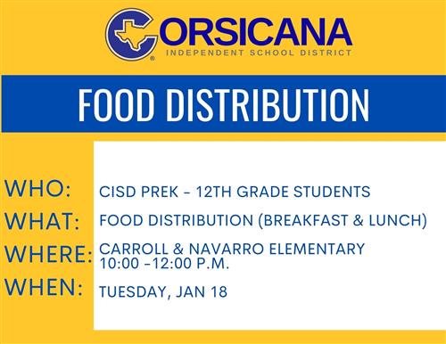  Meals Available to Corsicana ISD Students During Closure